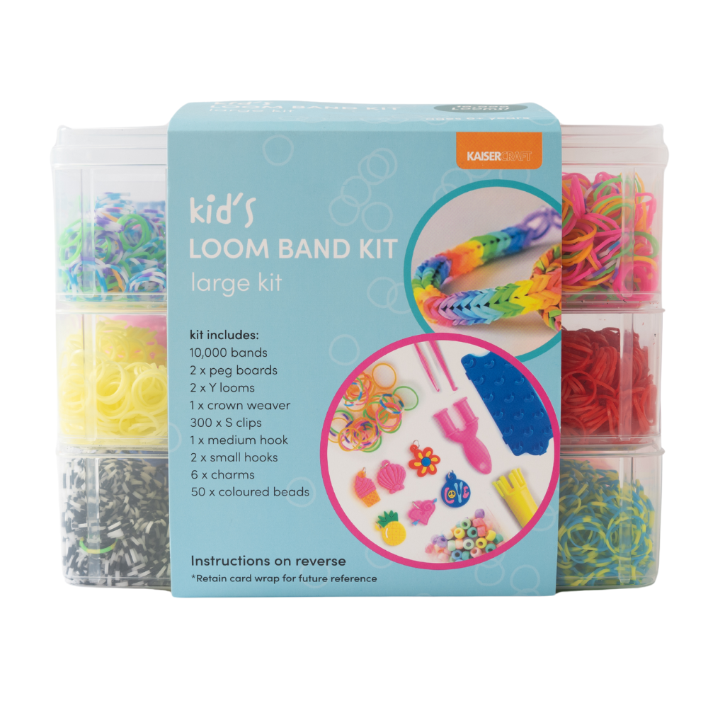Kaiser Creative Club - Kids Loom Band Kit Lge - TRIPLE STACK